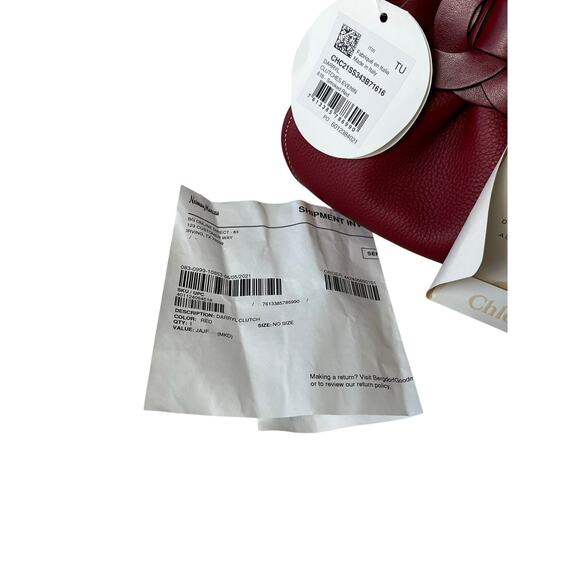 Chloe | NWT Darryl Clutch Smoked Red w/Dust Bag - Picture 3 of 10